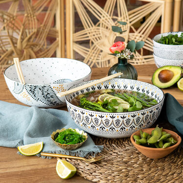 Sara Miller Artisanne Noir Set of 2 Large Bowls